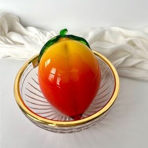 1950’s Collector’s Murano Hand Blown Italian Glass Peach